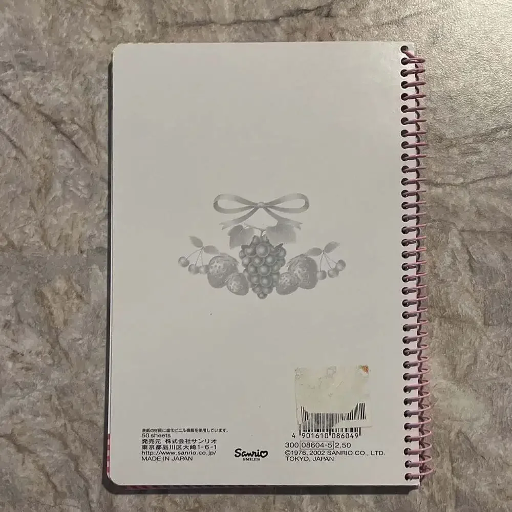 RARE Hello Kitty Notebook Japan tropical fruit 2002